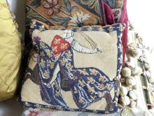 FRENCH AUBUSSON TAPESTRY PILLOWS