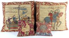 FRENCH AUBUSSON TAPESTRY PILLOWS