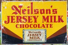 "JERSEY MILK CHOCOLATE" METAL ADVERTISING SIGN