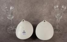 ROSENTHAL CANDLEHOLDERS AND WATERFORD CANDLESTICKS