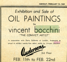 VINCENT BOCCHINI "THE CONVICT ARTIST"