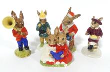 FIVE ROYAL DOULTON "BUNNYKINS" FIGURINES