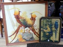 TWO ART DECO "BIRD" PRINTS