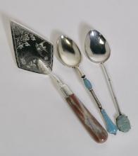STERLING TROWEL AND SPOONS