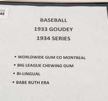 BINDER OF 1930'S BIG LEAGUE CHEWING GUM CARDS