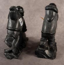 TWO INUIT STONE CARVINGS