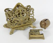 THREE METAL CURIOS