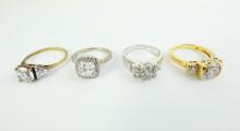 7 STERLING SILVER RINGS