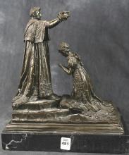 "CROWNING OF NAPOLEON AND JOSEPHINE" BRONZE SCULPTURE