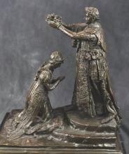 "CROWNING OF NAPOLEON AND JOSEPHINE" BRONZE SCULPTURE