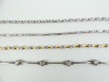 4 STERLING SILVER TENNIS BRACELETS