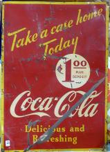 METAL "COCA-COLA" ADVERTISING SIGN