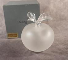LALIQUE CRYSTAL "APPLE" SCENT BOTTLE