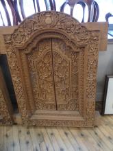 PAIR OF ASIAN TEAK WINDOWS