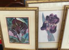 FOUR FRAMED DECORATOR PRINTS