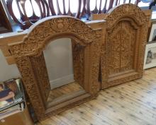 PAIR OF ASIAN TEAK WINDOWS