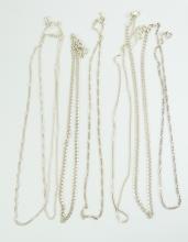 7 STERLING NECK CHAINS