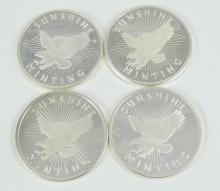 4 SILVER BULLION COINS - no tax