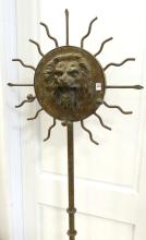 ANTIQUE BRONZE "LION" HALL TREE