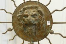 ANTIQUE BRONZE "LION" HALL TREE