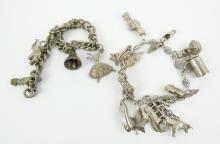 (3) STERLING SILVER CHARM BRACELETS