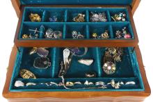 JEWELLERY BOX WITH CONTENTS