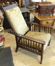 ANTIQUE OAK MORRIS CHAIR