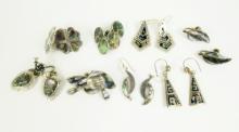 8 PAIRS STERLING SILVER EARRINGS