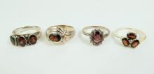 8 STERLING SILVER RINGS