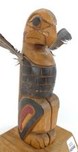 VINTAGE CARVED TOTEM POLE