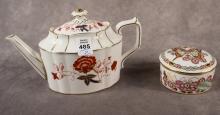 ROYAL CROWN DERBY TEAPOT AND TRINKET BOX
