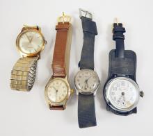 4 VINTAGE MECHANICAL WRISTWATCHES