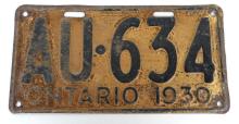 ANTIQUE ONTARIO LICENSE PLATES