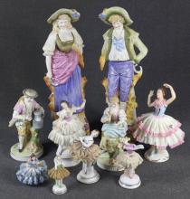 DRESDEN & BISQUE FIGURINES