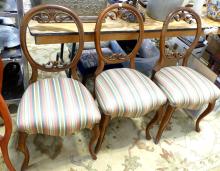 SET OF THREE VICTORIAN SIDE CHAIRS