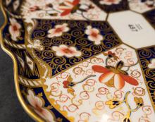 ANTIQUE DERBY IMARI PLATTER