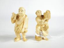 2 JAPANESE IVORY CARVINGS