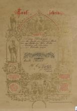 TWO ANTIQUE CERTIFICATES & ARTWORK