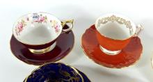 FIVE QUALITY CUPS & SAUCERS