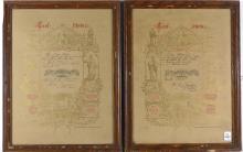 TWO ANTIQUE CERTIFICATES & ARTWORK