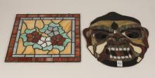 2 STAINED GLASS PANELS