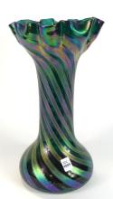 HAND-BLOWN ART GLASS VASE