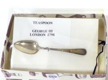 THREE GEORGIAN SILVER TEASPOONS