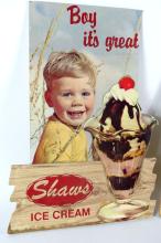 SHAW'S ICE CREAM SIGNS