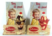 SHAW'S ICE CREAM SIGNS