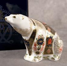 ROYAL CROWN DERBY "POLAR BEAR" PAPERWEIGHT