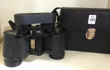 THREE VINTAGE CAMERAS AND BINOCULARS