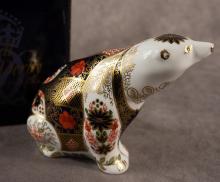 ROYAL CROWN DERBY "POLAR BEAR" PAPERWEIGHT