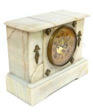 ALABASTER MANTEL CLOCK