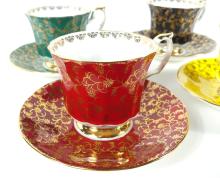 SET OF FOUR TEACUPS